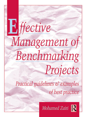cover image of Effective Management of Benchmarking Projects